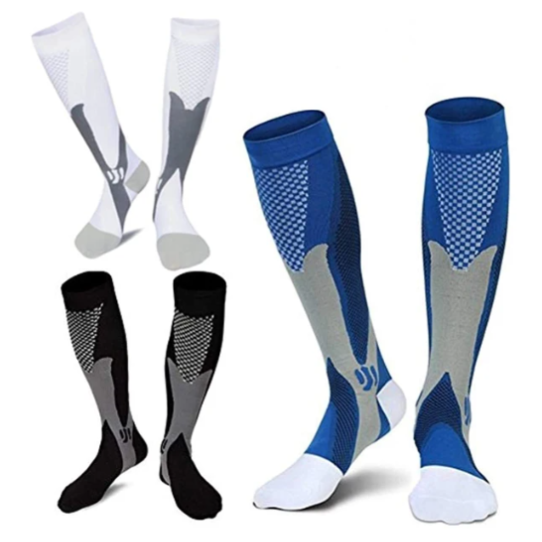 3 Pairs Medical Sport Compression Socks 20-30 mmHg