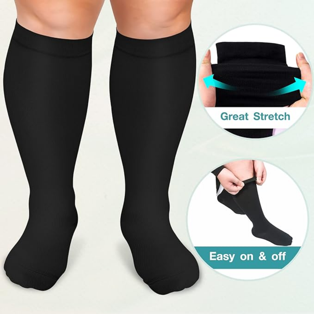 Lovely Plus Size 3 Pairs Compression Socks