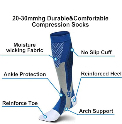 3 Pairs Medical Sport Compression Socks 20-30 mmHg