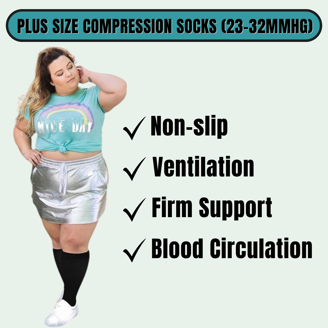 Lovely Plus Size 3 Pairs Compression Socks