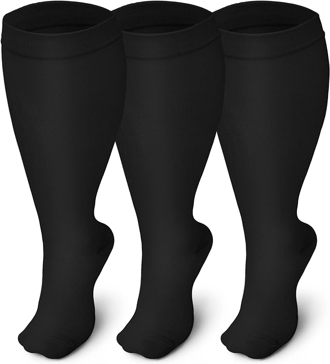 Lovely Plus Size 3 Pairs Compression Socks