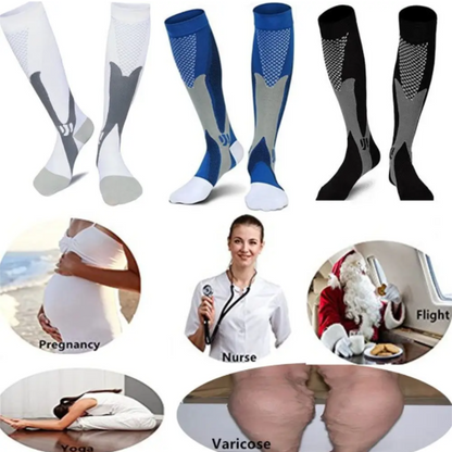 3 Pairs Medical Sport Compression Socks 20-30 mmHg