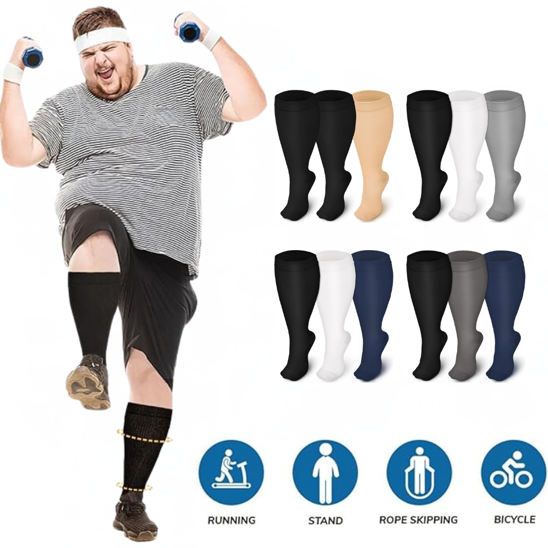 Lovely Plus Size 3 Pairs Compression Socks