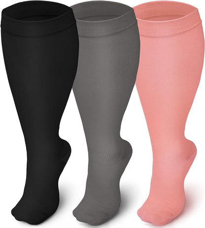 Lovely Plus Size 3 Pairs Compression Socks